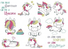 Stickserie - Glitzerpupser inkl. Sprüche Set